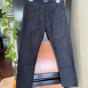 Ralph Lauren Purple Label 5 Pocket Dark Wash Straight Leg Jeans 29/28